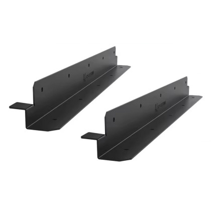 Držák kovový 57 cm pro uchycení solárních panelů, černý (2 ks sada)