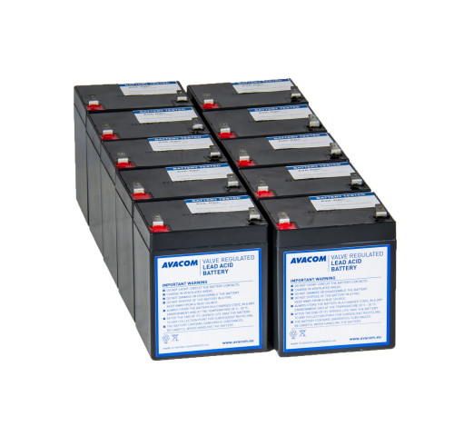 Avacom RBC143 bateriový kit pro renovaci (10ks baterií) - náhrada za APC Avacom RBC143 bateriový kit pro renovaci (10ks baterií) - náhrada za APC