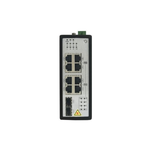 DS-3T0510P 10 portový průmyslový switch - 8x PoE 30W 1Gbps + 2x uplink SFP slot 1Gbps…