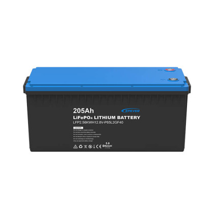 Epever baterie LiFePO4 12,8V 205Ah 2624Wh Bluetooth M8, LFP2.56KWH12.8V-P65L2GF40