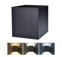 Solight LED venkovní nástěnné osvětlení Parma, 6W, 360lm, 10-110°, černá