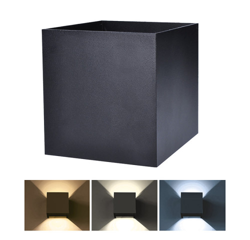 Solight LED venkovní nástěnné osvětlení Parma, 6W, 360lm, 10-110°, černá