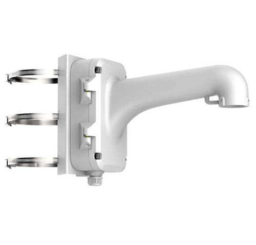 DS-1604ZJ-pole Držák na sloup pro PTZ kamery Hikvision, materiál: hliník, barva: bílá,…