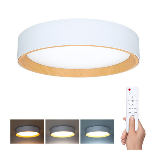 Solight LED osvětlení s dálkovým ovladačem Larios White, 48W, 3360lm, 39cm, změna chromatičnosti, stmívatelné