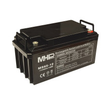 MHPower MS65-12 olověný akumulátor - ROZTRŽENÁ KRABICE, AGM 12V/65Ah, Terminál T3 - M6