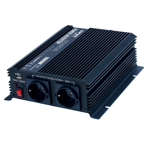 Měnič napětí Carspa CAR1KU-12 12V/230V+USB 1000W, modifikovaná sinus