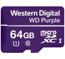 CP-PR-93 MicroSDXC paměťová karta Western Digital PURPLE pro kamerové systémy - 64GB