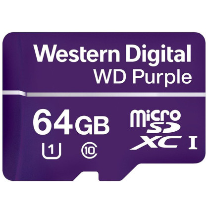 CP-PR-93 MicroSDXC paměťová karta Western Digital PURPLE pro kamerové systémy - 64GB