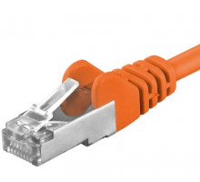 Premiumcord Patch kabel CAT6a S-FTP, RJ45-RJ45, AWG 26/7 0,25m oranžová