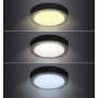 Solight LED mini panel CCT, přisazený, 24W, 1800lm, 3000K, 4000K, 6000K, kulatý, černá barva