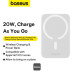 Bezdrátová powerbanka Baseus Magnetic Mini Air 6000mAh, 20W bílá