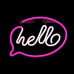 Dekorativní LED neon Hello růžovo bílé