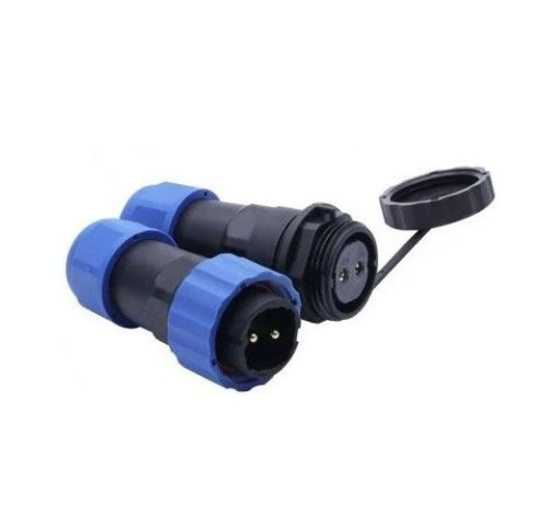 Konektor a zdířka SP/SD20-2P vodotěsný na kabel, pár Konektor a zdířka SP/SD20-2P vodotěsný na kabel, pár
