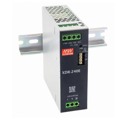 MEAN WELL XDR-240E-12 Průmyslový napájecí zdroj na DIN lištu 240W 12V MEAN WELL XDR-240E-12 Průmyslový napájecí zdroj na DIN lištu 240W 12V