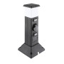 Solight zahradní sloupek IP44 s LED osvětlením, plast, 2 zásuvky, hranol, černý Solight zahradní sloupek IP44 s LED osvětlením, plast, 2 zásuvky, hranol, černý