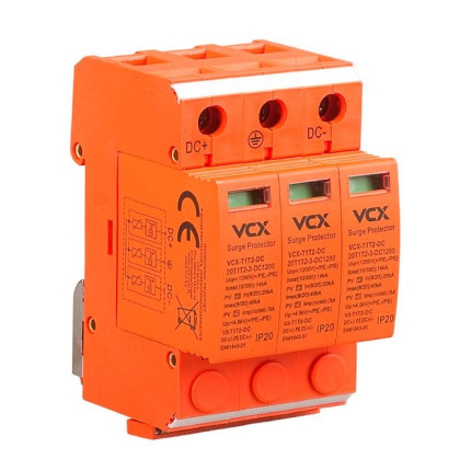 Přepěťová ochrana VCX DC třída T1T2 (B+C) 3P 1200V 14kA Professional Plus Přepěťová ochrana VCX DC třída T1T2 (B+C) 3P 1200V 14kA Professional Plus
