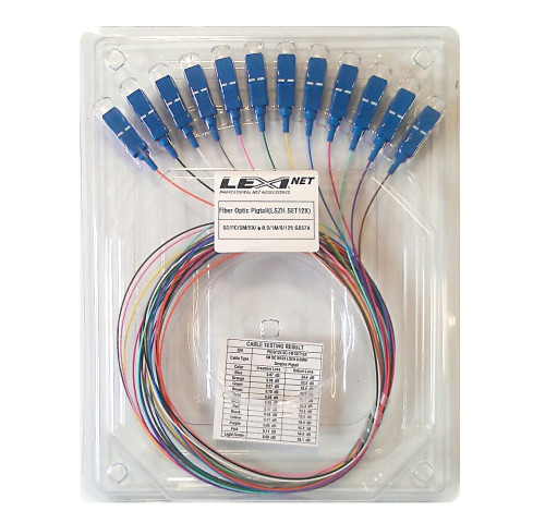 LEXI-Net Pigtail SC SM 09/125 1m, sada 12 kusů v různých barvách