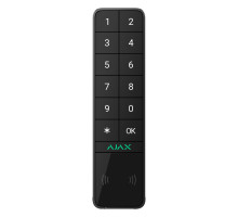 KeyPad Outdoor Jeweller, bezdrátová klávesnice s mechanickými tlačítky, DESFire, Bluetooth, černá