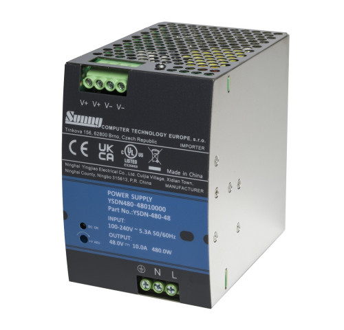 Sunny YSDN-480-48 průmyslový napájecí zdroj 48V 10A 480W na DIN lištu