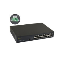 S116WP 16portový switch – 16x PoE 10/100Mbps + 2x uplink RJ45 1Gbps, PoE výstup… S116WP 16portový switch – 16x PoE 10/100Mbps + 2x uplink RJ45 1Gbps, PoE výstup…