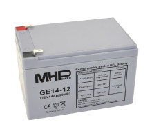 MHPower GE14-12 Gelový akumulátor 12V/14Ah, Faston F2 - 6,3mm, Deep Cycle