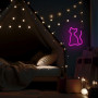 Dekorativní LED neon Kočka růžová