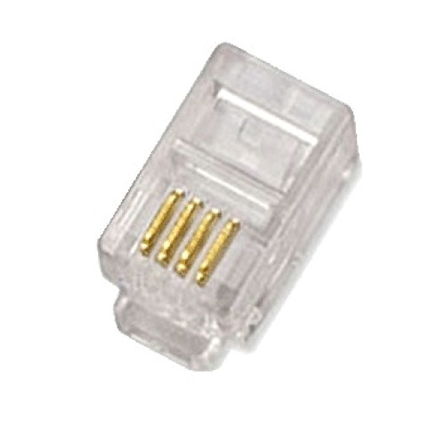 Konektor RJ10 4/4  3 micron zlacení
