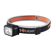 Solight LED čelová nabíjecí svítilna, 170lm, teplé+studené světlo, Li-Ion