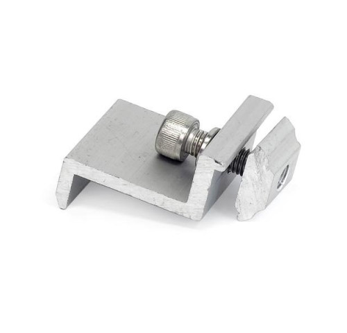 Držák koncový 30-35mm pro solární panely na lištu, hliníkový Držák koncový 30-35mm pro solární panely na lištu, hliníkový