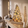Solight LED dřevěný vánoční stromek s dekoracemi, 17x LED, bílá, 45cm, 2x AA Solight LED dřevěný vánoční stromek s dekoracemi, 17x LED, bílá, 45cm, 2x AA