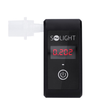 Solight alkohol tester mini, Fuel Cell, 0,0 - 5,0‰ BAC,citlivost 0,08‰