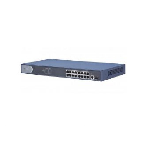 DS-3E0518P-E 16x POE | 17 x 1Gb | 1x 1 Gb SFP | výkon 230 W | bez managementu | dosah…