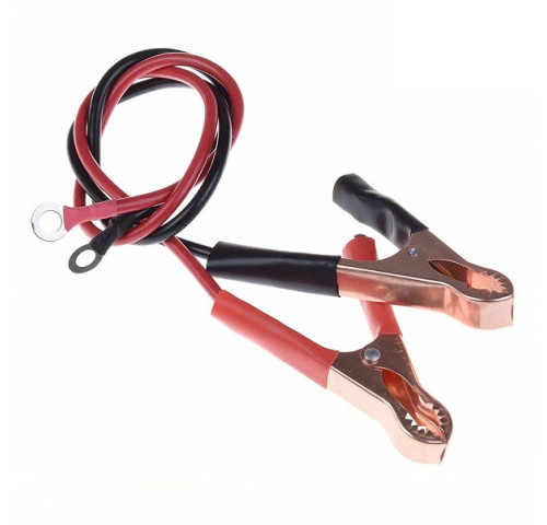 Propojovací kabely pro baterie, měniče, d.50cm, p.5mm, 2x očko M6/2x svorka - pár (3WR-BVR6OT6-650A)