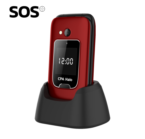 Telefon CPA Halo 25 Senior červený s nabíjecím stojánkem Telefon CPA Halo 25 Senior červený s nabíjecím stojánkem