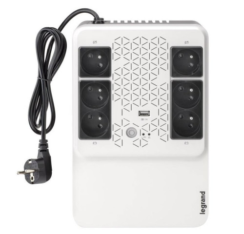 LEGRAND UPS Keor Multiplug 800VA/480W FR, Line-interactive, Tower, výstup 6x FR (CZ), USB nabíjení 1A