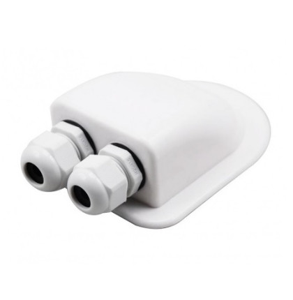 Kabelová střešní průchodka, bílá - DOUBLE