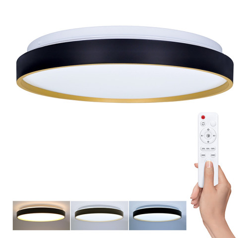 Solight LED osvětlení s dálkovým ovladačem Cala, 48W, 3360lm, 38cm, změna chromatičnosti, stmívatelné