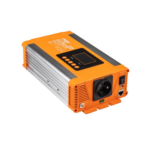 Měnič napětí Carspa PX700-12, 12V/230V+USB 700W čistá sinusovka