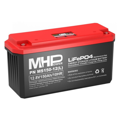 MHPower MS150-12(L) Lithium baterie LiFePO4 12V/150Ah, Terminál LC4 - M8