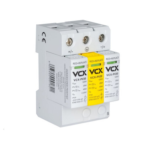 Přepěťová ochrana VCX PV30 DC třída T2 (C) 3P 1200V