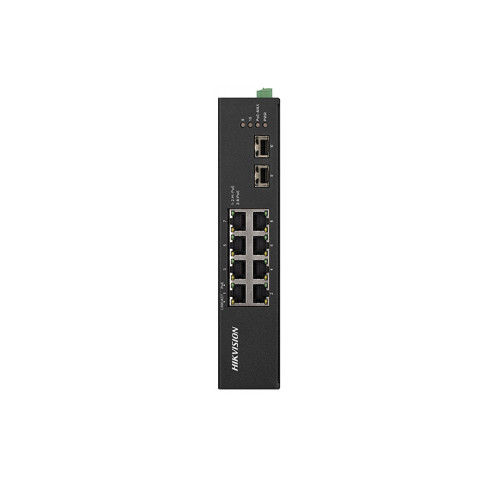 DS-3T0510HP-E/HS 10 portový průmyslový switch - 2x HiPoE 90W 1Gbps + 6x PoE 30W 1Gbps + 2x…