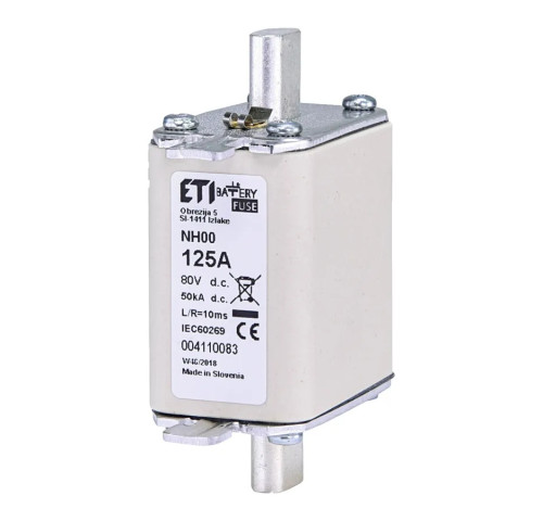 ETI nožová pojistka DC M00 gBat 125A 80V DC