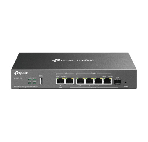 Router TP-Link ER707-M2 VPN 4x GWAN/Lan, 2x 2.5GWan/Lan, 1x SFP GWAN/LAN, 1x USB, Omáda SDN Router TP-Link ER707-M2 VPN 4x GWAN/Lan, 2x 2.5GWan/Lan, 1x SFP GWAN/LAN, 1x USB, Omáda SDN