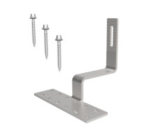 Střešní hák pro solární panely, nerez, 3x vrut