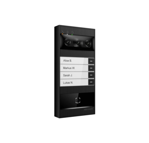 DS-KV8114T-NWQE1 Villa 4 tlačítková IP dveřní stanice, odemknutí: obličej, karta, QR kód,… DS-KV8114T-NWQE1 Villa 4 tlačítková IP dveřní stanice, odemknutí: obličej, karta, QR kód,…