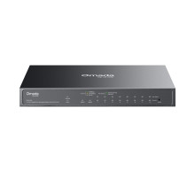 Switch TP-Link ES210GP 1x GLan, 8x GLan s PoE+, 1x SPF combo, 63W, Omáda SDN