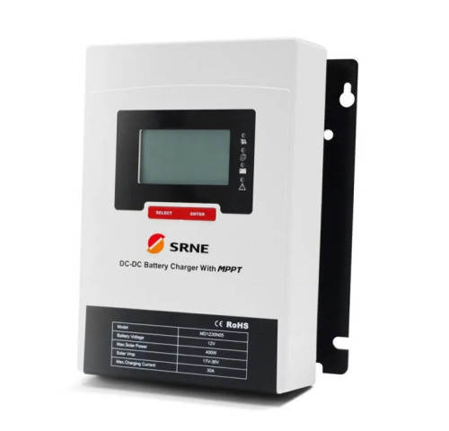 SRNE MD1250N05 solární MPPT regulátor s DC/DC nabíječkou, 12V, 50A, vstup 55V DC