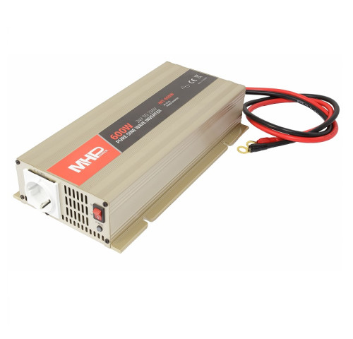 Měnič napětí MHPower INT-600W, 600W, 24V/230V, čistá sinus