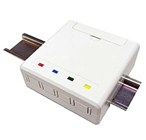 DIN BOX - Zásuvka 4*SC Simplex, plastová DIN BOX - Zásuvka 4*SC Simplex, plastová