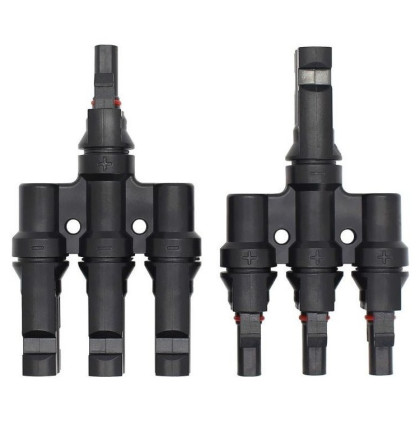 Rozbočovací konektory MC4 (1pár) pro solární panel (MC4 z 1 na 3)